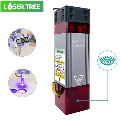 Laser tree 80w módulo laser com assistência de ar 10w potência óptica luz azul ttl cabeça laser para cnc gravura máquina corte ferramentas
