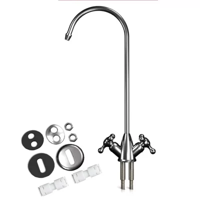 1 conjunto de torneira com filtro de água de cozinha, interruptor duplo, 1/4 unidades, conexão de mangueira, filtros de osmose reversa, peças, purificador, torneira para beber direto