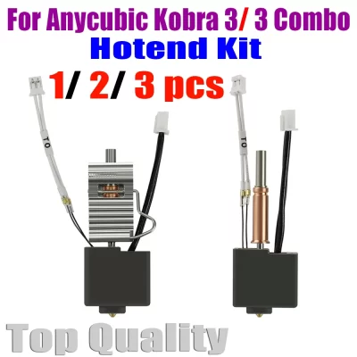 Hotend Aquecedor Bloco Kit para Anycubic Kobra3 Hotend, Termistor, Tubo de aquecimento, Cabeça de impressão Combo, 24V, 50W