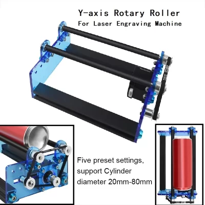 Twotrees-Laser gravador rolo rotativo, eixo Y módulo de gravação para gravar objetos cilíndricos, ferramentas DIY