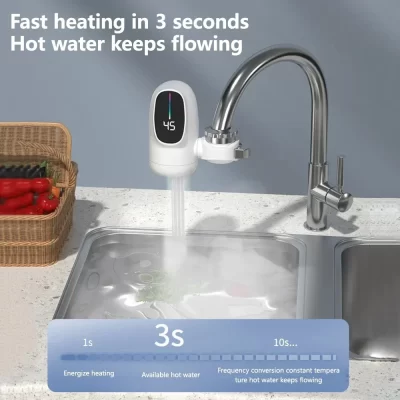 Adaptador de torneira da cozinha aquecedor de água quente elétrico instantâneo aquecimento rápido display digital aquecedor de água para torneira do banheiro