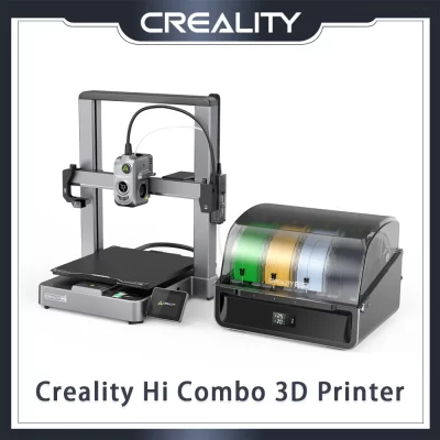 Impressora 3D Creality Hi Combo com aceleração máxima de 500 mm/s 12000 mm/s2 Velocidade de impressão rápida Nivelamento automático de cama Extrusora de metal completa