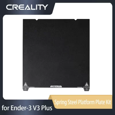 Creality Ender-3 V3 Plus Kit de placa de plataforma de aço de mola original para Ender-3 V3 Plus 330 × 310 × 2 MM Acessórios para impressora 3D