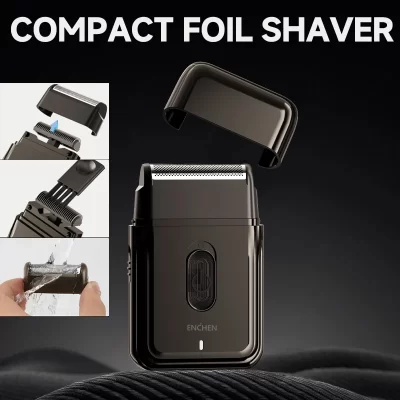 ENCHEN maquininha de barbear masculino barbeador elétrico barbeador Barbeador Elétrico Barbeador Profissional Máquina De Barbear Portátil Mini Aparador De Barba Navalha Sem Fio Lâmina Barbeador para Homens MS003