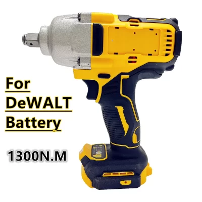 Chave de impacto sem escova para dewalt, bateria de 20v 18v, 1300n.m, alto torque, sem fio, elétrica, 1/2 ", driver, ferramentas elétricas para reparo de carro