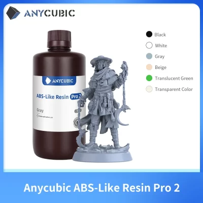 Anycúbico abs-like pro 2 resina de impressora 3d dureza e dureza 405nm resina uv fotopolímero de cura uv para impressora 3d lcd
