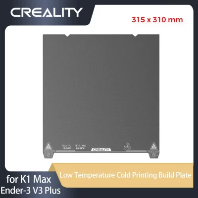 Creality placa de construção de impressão fria de baixa temperatura-315x310mm alta adesão para k1 max/Ender-3 v3 plus peças originais de impressora 3d