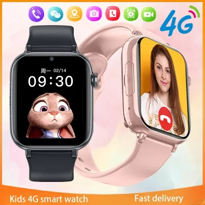 Xiaomi-Mijia Smartwatch para Crianças, Relógio Inteligente 4G, SOS, Rastreador GPS, Chamada de Vídeo, Câmera de Chat, SIM, Meninos, Meninas Presente