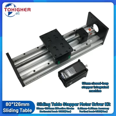 Nema23/34 57/86mm mesa deslizante do motor linear atuador ferroviário estágio elétrico resistente manual cnc xyz eixo mesa de perfil de alumínio
