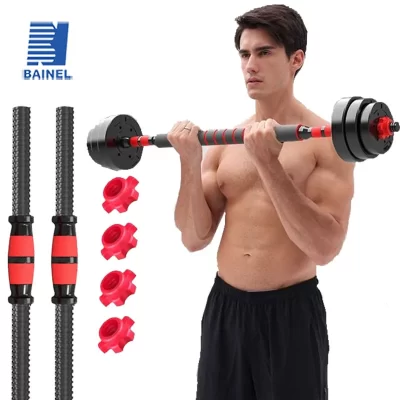 Barra de haltere com fivela de barra barra de barra com rosca alças de levantamento de peso equipamentos de fitness para casa acessórios de ginástica