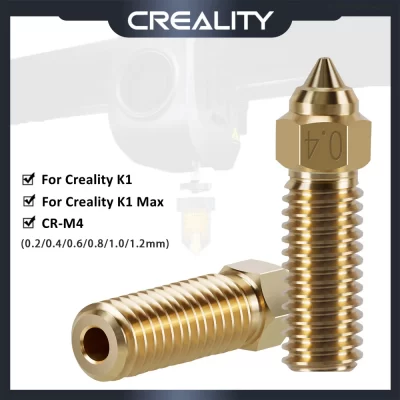 Creality k1/k1 max bico 1 peça de latão de alta velocidade para impressora 3d 0.2/0.4/0.6/0.8/1.0/1.2mm ajuste 1.75mm filamento para k1max CR-M4