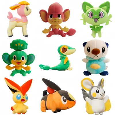 Pokemon pikachu pelúciaivy boneca de pelúcia teig emolga victini veado oshawott pansage gengar peluche brinquedos hobbies presente natal