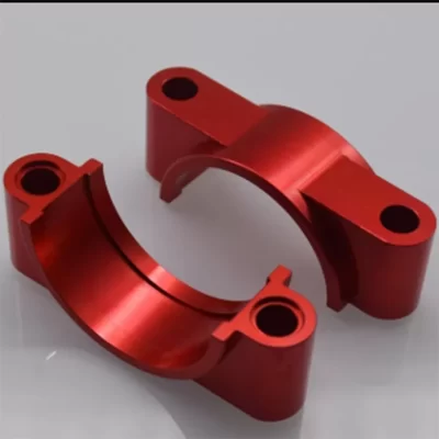 Punho de alumínio personalizado anodizado vermelho da peça de alumínio de usinagem CNC