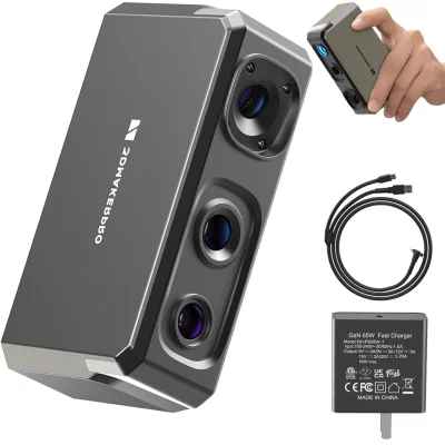 Scanner Seal Lite 3D para impressão 3D, Handheld Scan, precisão de 0,02mm, luz NIR, lentes ópticas anti-shake, acessórios para impressoras