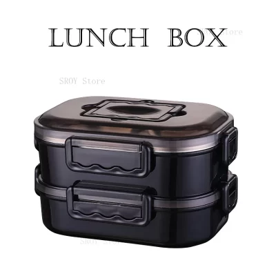 304 caixa de almoço de aço inoxidável para crianças portátil grades bento caixas estudante escritório trabalhador recipientes armazenamento alimentos térmica