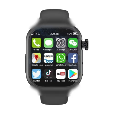 Novo relógio inteligente vp19 4g cartão sim 2.06 ''tela amoled gps wifi 190 ° Chamada de vídeo com câmera rotativa Google Play Android Smartwatch