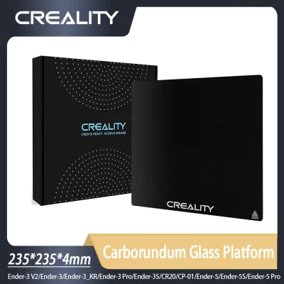 Creality cama de vidro temperado carborund original 235x235x4mm placa de construção de plataforma de impressora 3D para Ender3 / Ender 3 V2 / Ender 3 Pro