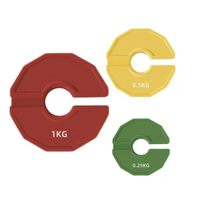 1pc ginásio micro placas 0.25/0.5/1 kg haltere placa de peso fracionária placas de peso fracionário de borracha placa de peso de mudança adicional