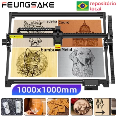 Máquina de gravação de laser CNC para gravação de laser de madeira e impressora de metal e corte de escritório CNC