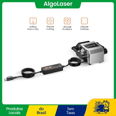 AlgoLaser bomba de assistência de ar para gravador a laser 0-30l/min velocidade ajustável baixo ruído compressor de ar módulo laser acessórios