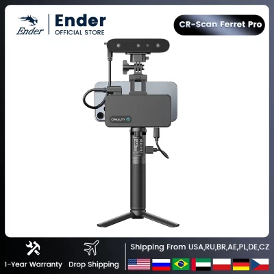 Creality 3D Scanner CR-Scan Ferret Pro Portátil Anti-shake Rastreamento WiFi6 Scanagem sem fio colorida de 24 bits Precisão de 0,1 mm