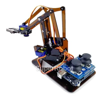 Sg90 mg90s 4 dof desmontagem acrílico mecânico robô manipulador garra kit para arduino robô braço kit de vapor programação braço robô