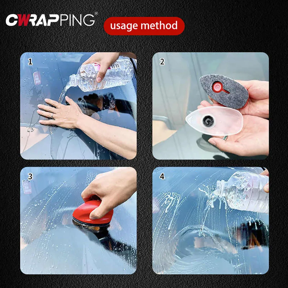 Removedor De Filme De Óleo De Vidro Do Carro, Auto Detalhamento Poderoso Limpador De Pára-brisas Escova De Limpeza De Esponja, Limpeza Multifuncional - Image 3