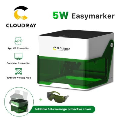 Cloudray casa gravador a laser marca impressora cortador máquinas para trabalhar madeira bm1 plástico 5000mw wifi inteligente mini máquina de gravura