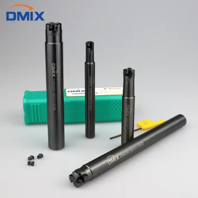 DMIX EXN02R Barra de fresa LNMU0202 Alimentação rápida Ferramenta de inserção dupla face Suporte de fresagem LNMU0202ZER Inserção de fresagem