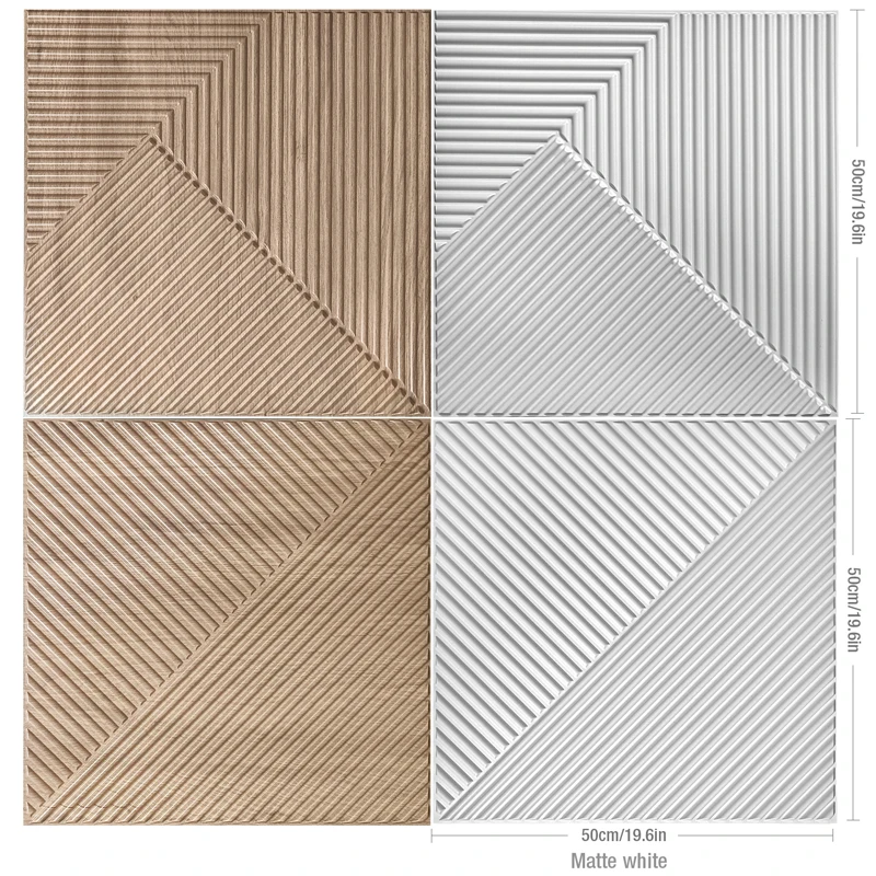 4 pçs 50cm casa renovação de parede estéreo 3d painel de parede não auto-adesivo 3d adesivo de parede arte telha papel de parede quarto banheiro teto - Image 4