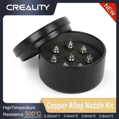 Creality novo kit de bico de liga de cobre de alta qualidade, peças de impressora 3d, atualização de alta dureza, condutividade térmica, entrada de buraco circular