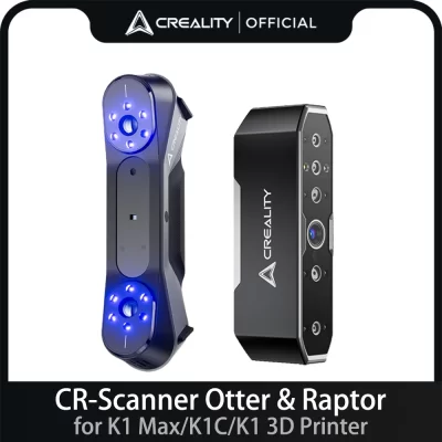 Creality CR-Scan Raptor/CR-Scan Otter 3D Scanner Precisão de 0,02 mm Anti-vibração para digitalização suave K1 Max ou K1C ou K1 Impressora 3D