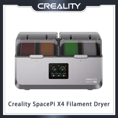 Secador de filamentos Creality SpacePi X4 4 carretéis até 80 ℃ Proteção de segurança de câmaras de aquecimento independentes duplas para todas as impressoras 3D
