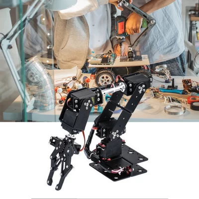 6 DOF Robot Manipulator Metal Alloy Braço Mecânico Clamp Claw Kit para Arduino MG996R Robótica Educação