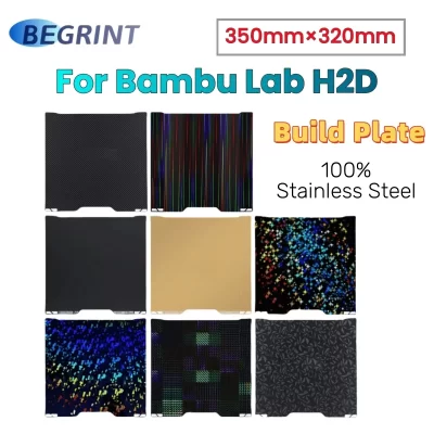 Para bambu lab h2d dupla face placa de construção suave 350x320mm alta qualidade longa vida útil resistente ao calor peças de impressora 3d