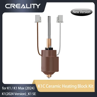 Creality K1C Kit de bloco de aquecimento cerâmico Nova versão Terminal com fivela Peças de impressora 3D para K1C_K1 MAX (versão 2024)_K1 (2024)
