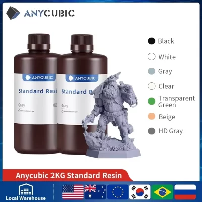 Anycúbico resina padrão uv sensível resina uv de alta precisão lcd materiais de impressão impressora 3d para photon mono 5s pro