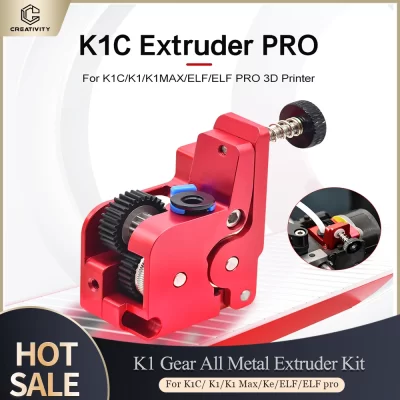 Criatividade k1c extrusora k1 engrenagem toda a engrenagem de acionamento de filamento de metal para k1c/k1/k1 max extrusora niquelado revestimento dlc impressora 3d