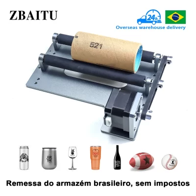 ZBAITU R10 Laser Allyoment Rotary Roller Gravador Y-axis Rolo 360 ° Girando para objetos cilíndricos de diâmetro de gravação de 5-150 mm
