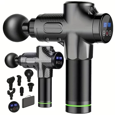 Pistola elétrica de massagem para masculino e feminino, nível 30, massageador de corpo e pescoço, fáscia, redução de ruído, relaxamento muscular profundo