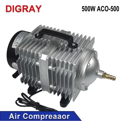 DIGRAY 500W Compressor de ar Bomba de ar magnética elétrica 220V 500W ACO-500, para máquina de corte e gravação a laser CO2