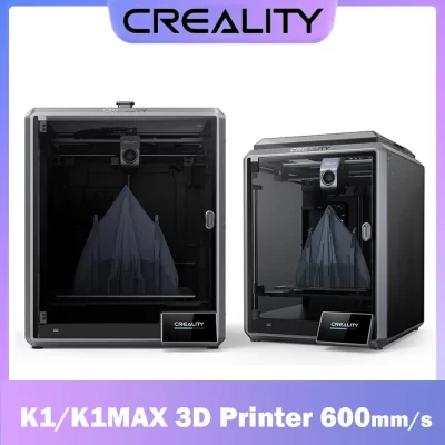 Creality k1 max/k1 impressora 3d rápida 600 mm/s impressoras 3d de alta velocidade nivelamento automático resfriamento duplo tamanho de impressão grande