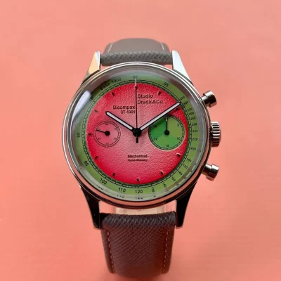 Gull Tron En Relógio Cronógrafo Moonphase 40MM Relógio de Pulso Mecânico de Enrolamento Manual ST1901 Safira Mostrador Colorido