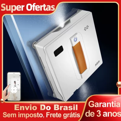 Robô Lavador de Janelas ABIR WD8, Pulverização de Água Dupla, Memória Inteligente, Sucção a Vácuo de Alta Potência, Sensor a Laser, Robô de Limpeza de Vidros Domésticos, Controle por APP