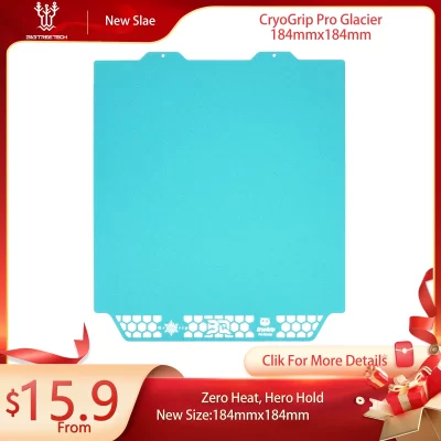 BIQU Panda Placa de Construção CryoGrip Pro Sem Obstrução Zero Mola de Calor Aço Dupla Face Texturizado para BambuLab P1P P1S A1 Impressão 3D