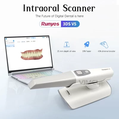 Scanner 3D intraoral original dental Runyes V5 com software CAD colorido real