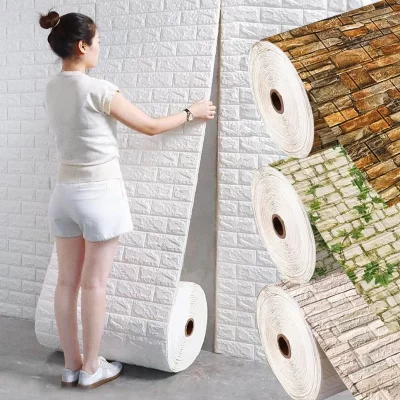 70cm * 1m 3d tijolo padrão painéis de parede papel de parede diy à prova dwaterproof água para sala estar quarto cozinha fundo decoração da parede