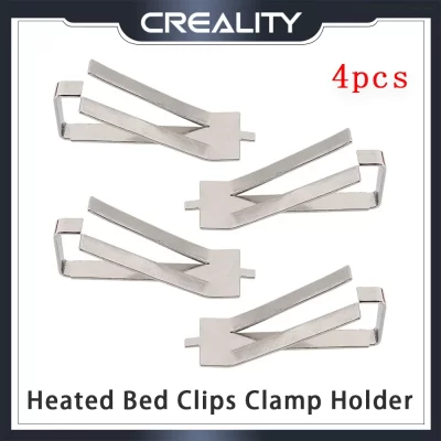 Creality 4 pçs de aço inoxidável vidro aquecido clipes cama braçadeira titular heatbed clipe para ender 3 v2 ender3 pro CR-10S parte impressora 3d