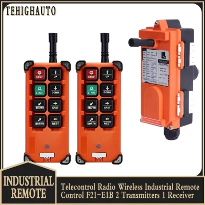 Telecontrole rádio controle remoto industrial sem fio F21-E1B 36v/220v/380v 1/2 transmissores 1 receptor para grua elevador
