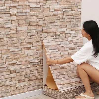 70cm * 300cm decoração diy para sala de estar fundo painéis parede padrão tijolo 3d à prova dwaterproof água cozinha quarto casa adesivos decoração